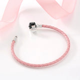 S925 Sterling Silver Red Leather Lucky Rope for Original Beads DIY