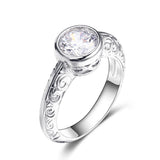 Classic Zircon Silver Women's Wedding Rings Style Ring Jewelry