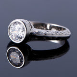 Classic Zircon Silver Women's Wedding Rings Style Ring Jewelry
