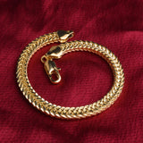 Classic 18k Snake Chain Bracelet for Daily Party Travel