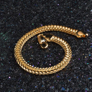 Classic 18k Snake Chain Bracelet for Daily Party Travel
