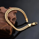Classic 18k Snake Chain Bracelet for Daily Party Travel