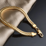 Classic 18k Snake Chain Bracelet for Daily Party Travel