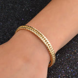 Classic 18k Snake Chain Bracelet for Daily Party Travel