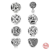 Silver 925 Love Hearts Infinity Charm Bead For Bracelet DIY Jewelry