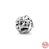 Silver 925 Love Hearts Infinity Charm Bead For Bracelet DIY Jewelry