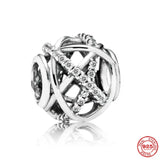 Silver 925 Love Hearts Infinity Charm Bead For Bracelet DIY Jewelry