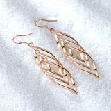 Silver Rose Twist Earrings for Parties