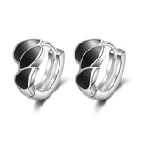 Classic Silver Hoop Earrings Leaf Earring For Women Jewelry Girl