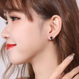 Classic Silver Hoop Earrings Leaf Earring For Women Jewelry Girl