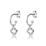 Silver Star Crystal Earrings S925 Silver