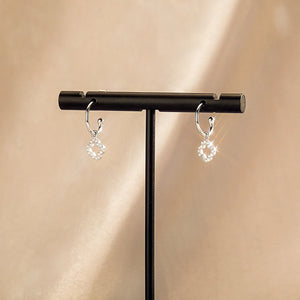 Silver Star Crystal Earrings S925 Silver