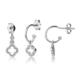 Silver Star Crystal Earrings S925 Silver