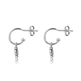 Silver Star Crystal Earrings S925 Silver