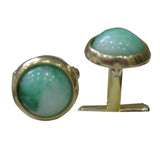 Sea Shell Pearl Copper Men's Cuff Link Gold Plated Wedding Cufflinks