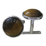 Sea Shell Pearl Copper Men's Cuff Link Gold Plated Wedding Cufflinks