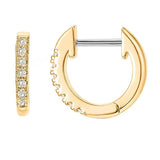 Classic Silver Hoop Earrings 925 for Women 14k D Real Moissanite Small Hoops
