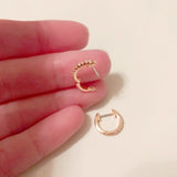 Classic Silver Hoop Earrings 925 for Women 14k D Real Moissanite Small Hoops