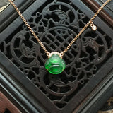 Silver Inlaid Hetian Jade Buddha Pendant Necklace Ancient Charm Jewelry