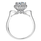 Silver Plated Crown Wedding Ring Zircon Bridal Ring
