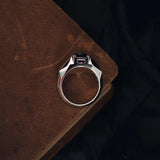 Silver Metal Gemstone Mens Ring for Banquet