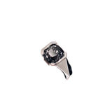 Silver Metal Gemstone Mens Ring for Banquet