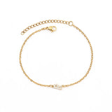 Classic 26 Initials Women Bracelet Stainless Steel O-Chain Jewelry Gift