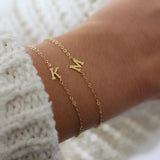 Classic 26 Initials Women Bracelet Stainless Steel O-Chain Jewelry Gift