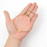 Classic 26 Initials Women Bracelet Stainless Steel O-Chain Jewelry Gift