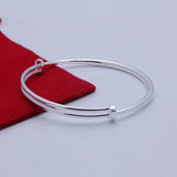 925 Silver Telescopic Bracelet for Women Lady Gift