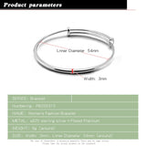 925 Silver Telescopic Bracelet for Women Lady Gift