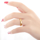 Classic Couple Wedding Rings 18K 4mm Width Engagement Jewelry Gift