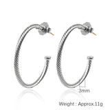 Silver Geometric Hoop Earrings for Women - Versatile Female Jewelry