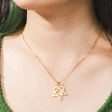 Heartagram Star Pendant Necklace Men's Women's Star of David Necklace