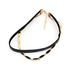 Classic Double Layer Leather Rope Choker Necklace