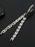 Symmetry Zircon Stainless Steel Men's Bracelet
