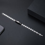 Symmetry Zircon Stainless Steel Men's Bracelet