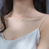 Crystal Evil Eyes Pendant Necklace 925 Sterling Silver Choker Necklaces