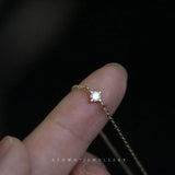 Classic Diamond S925 Sterling Silver 14K Bracelet Zircon Daily Temperament
