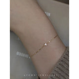 Classic Diamond S925 Sterling Silver 14K Bracelet Zircon Daily Temperament