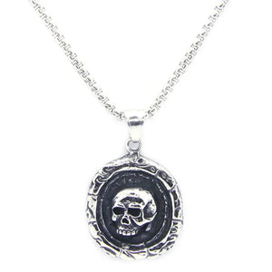 Skull Pendant Stainless Steel Mens Necklace