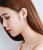 925 Sterling Silver Smooth Round Hoop Earrings for Men and Women