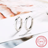 Sterling Silver Round Hoop Earring Studs for Men Women