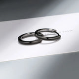 Sterling Silver Round Hoop Earring Studs for Men Women