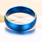 Classic Smooth Wedding Ring Silver Stainless Steel Couples Gift