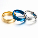 Classic Smooth Wedding Ring Silver Stainless Steel Couples Gift