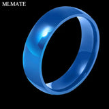 Classic Smooth Wedding Ring Silver Stainless Steel Couples Gift