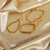 Snake Chain Bracelets Women Stainless Steel Cuban Chain Bracelet