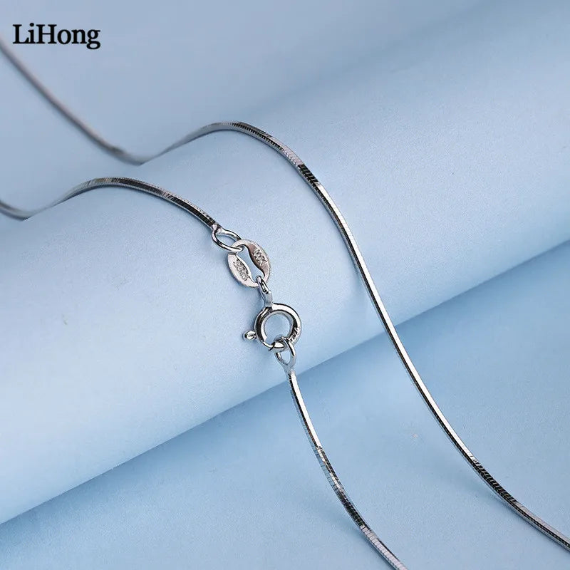 S925 Sterling Silver Snake Chain Necklace 70CM Unisex Jewelry