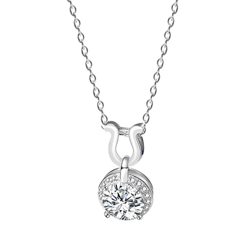 Real Moissanite Jewelry Set 925 Sterling Silver for Women